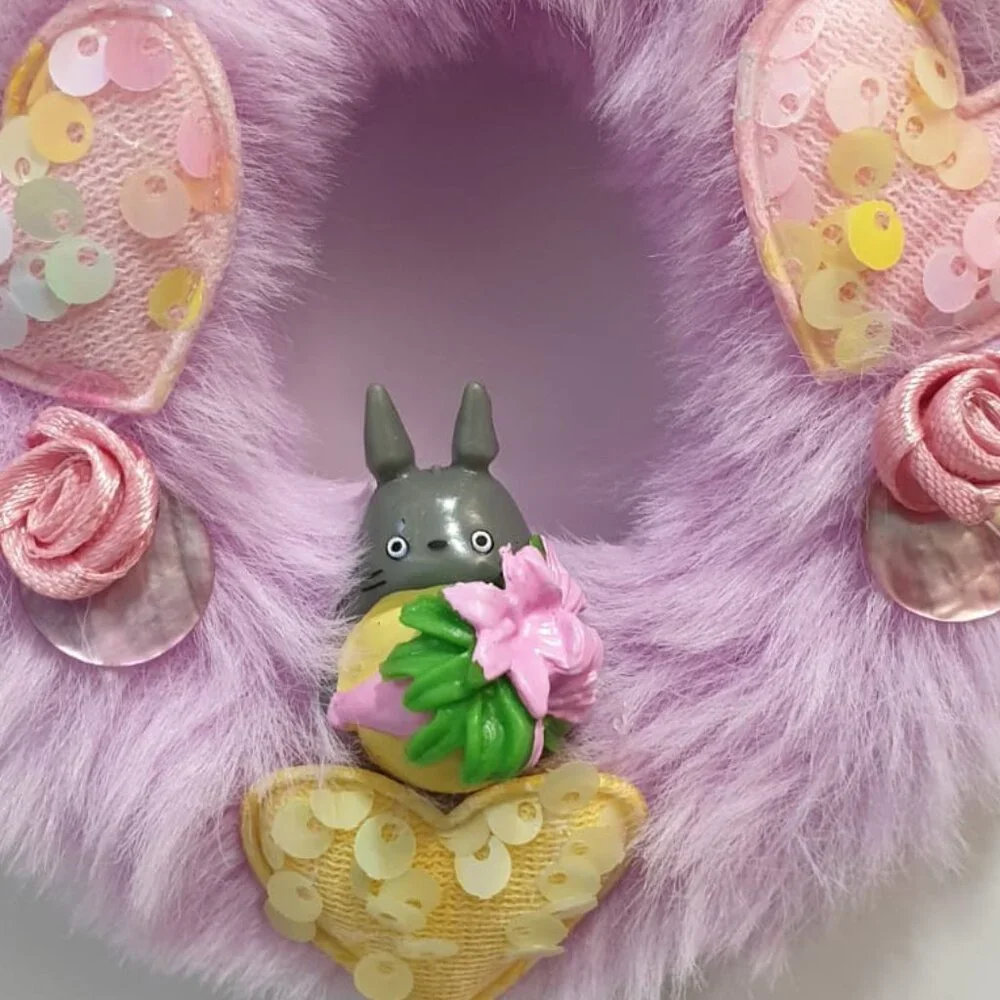 Totoro Spirited Away Studio Ghibli Mini Wreath Hanger Pink Car Wall Door Decor